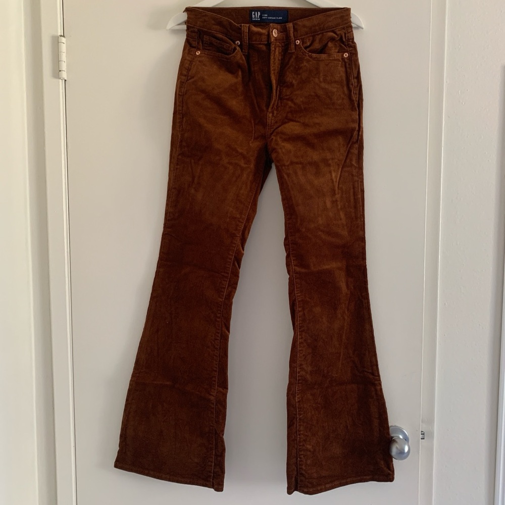 GAP Brown Corduroy Flare Pants size 26